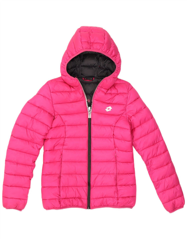 Lotto Dame Hætte Polstret Jakke UK 10 Lille Pink Polyester