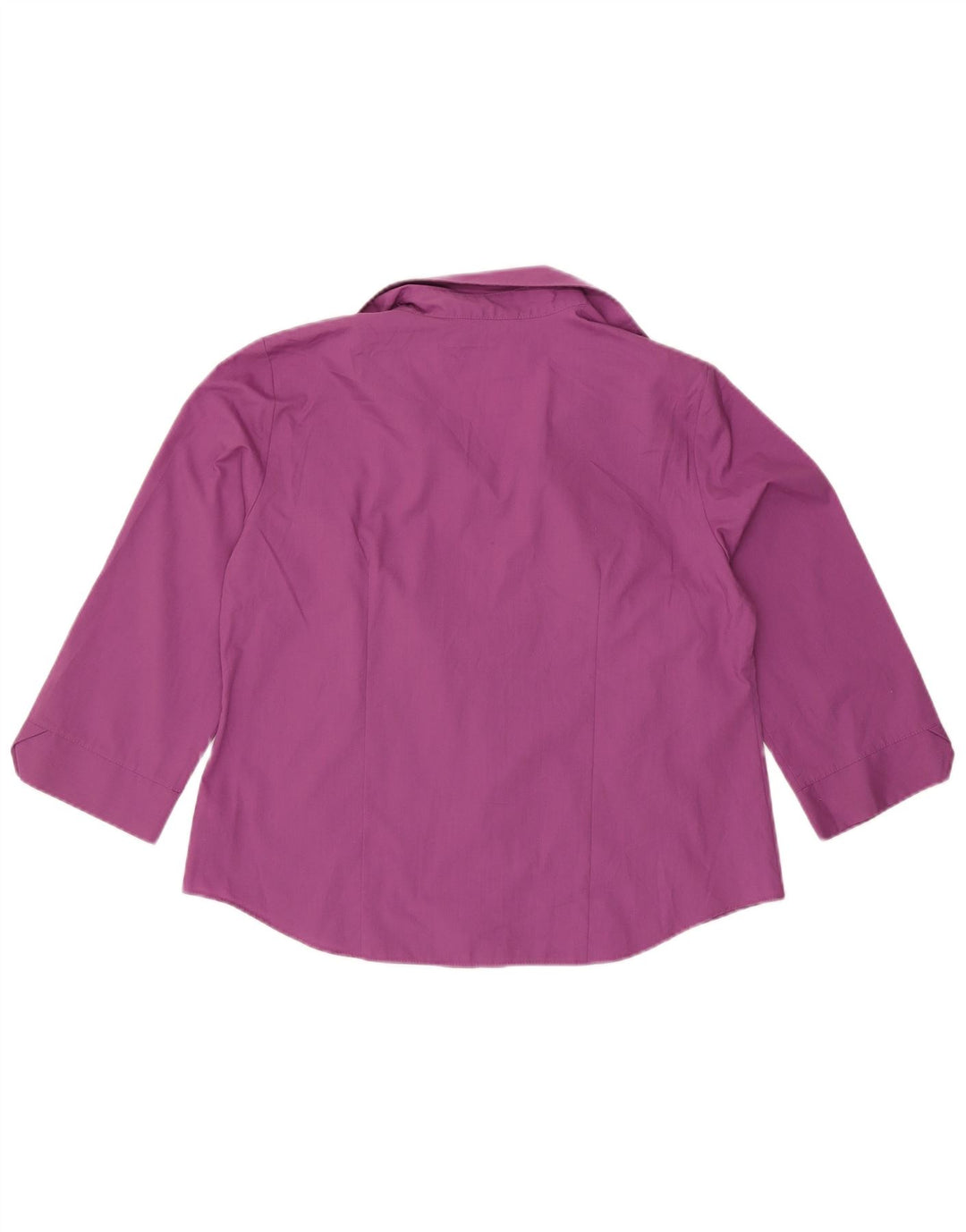 Marks & Spencer skjorte med 3/4 ærmer til kvinder UK 18 XL Lilla polyester