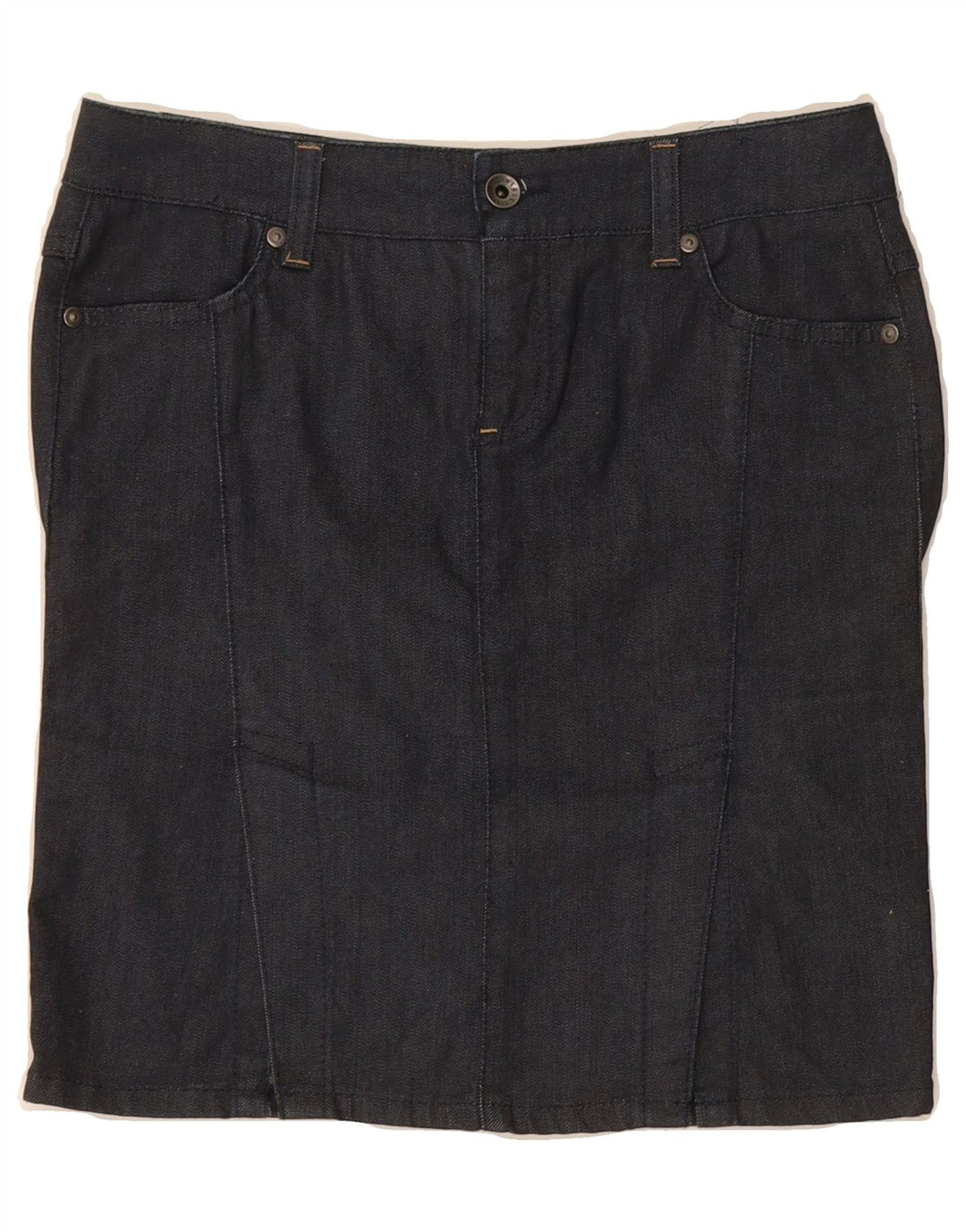 SISLEY Womens Denim Skirt IT 40 Small W30 Navy Blue Cotton Vintage Sisley and Second-Hand Sisley from Messina Hembry 