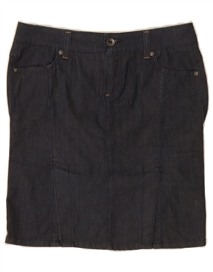 SISLEY Womens Denim Skirt IT 40 Small W30 Navy Blue Cotton Vintage Sisley and Second-Hand Sisley from Messina Hembry 