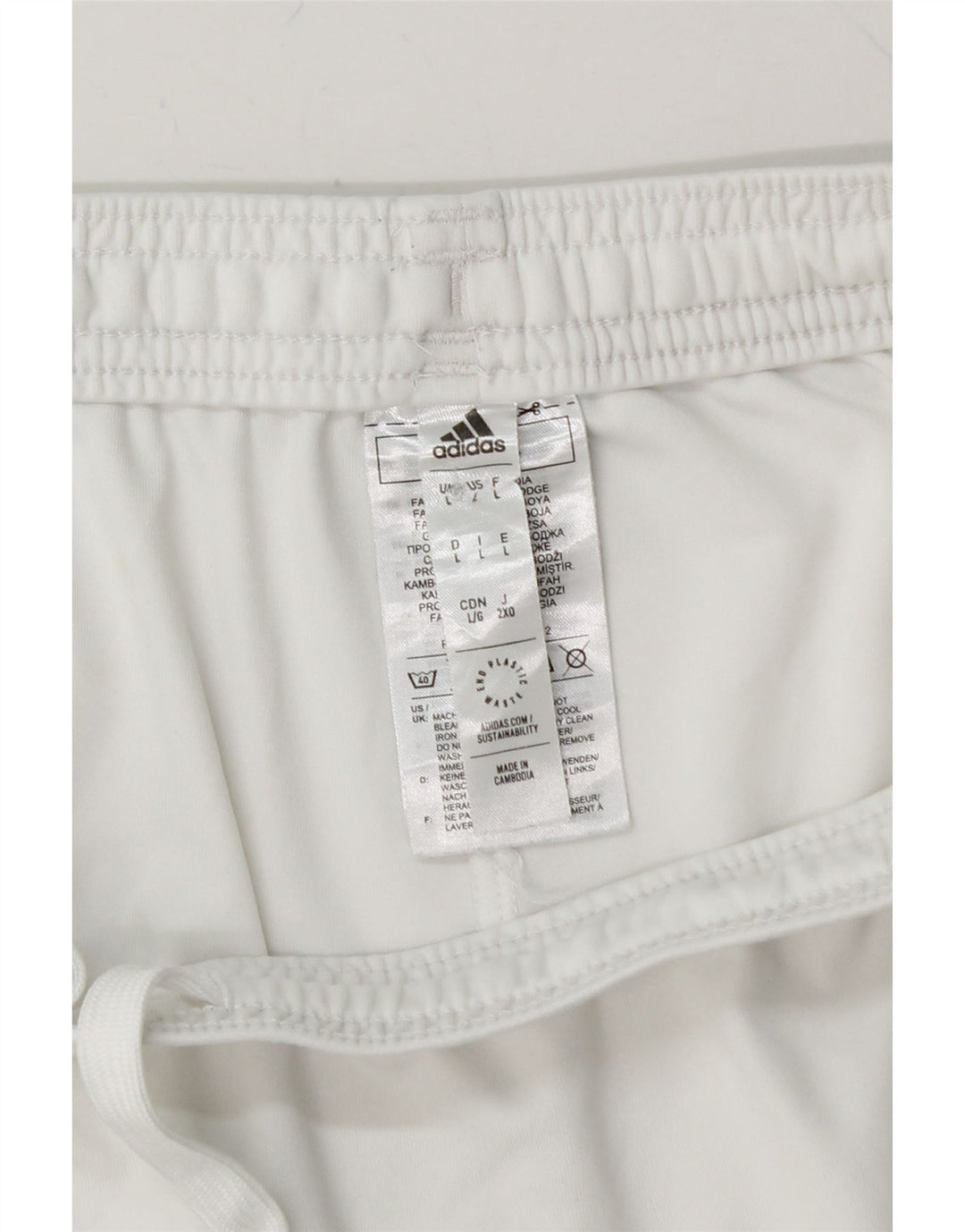 ADIDAS Mens Aeroready Sport Shorts Large White Polyester