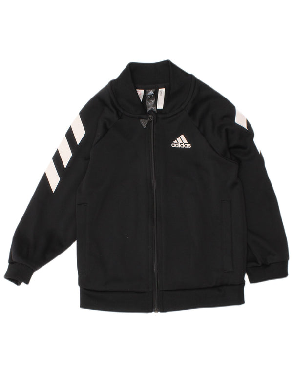 Adidas Drenge Træningsdragt Topjakke 2-3 År Sort Colourblock Polyester