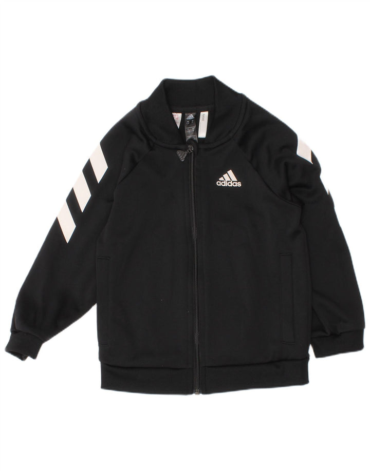 Adidas Drenge Træningsdragt Topjakke 2-3 År Sort Colourblock Polyester