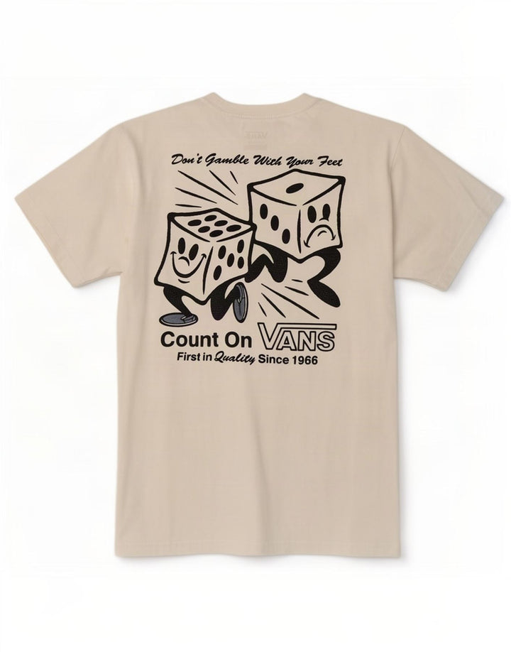 Vans Herre Classic Fit Grafisk T-Shirt Top Lille Hvid Bomuld