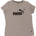 PUMA Grafisk T-shirt top til kvinder DK 16 Stor grå bomuld