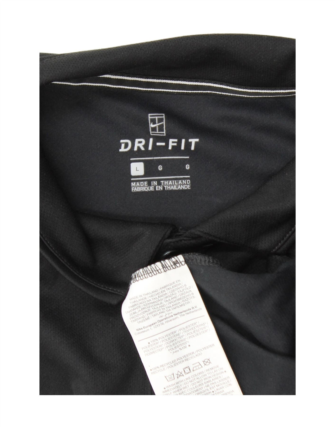Nike Herre Dri Fit Polo Shirt Stor sort polyester