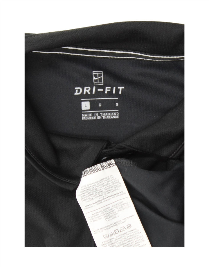 Nike Herre Dri Fit Polo Shirt Stor sort polyester