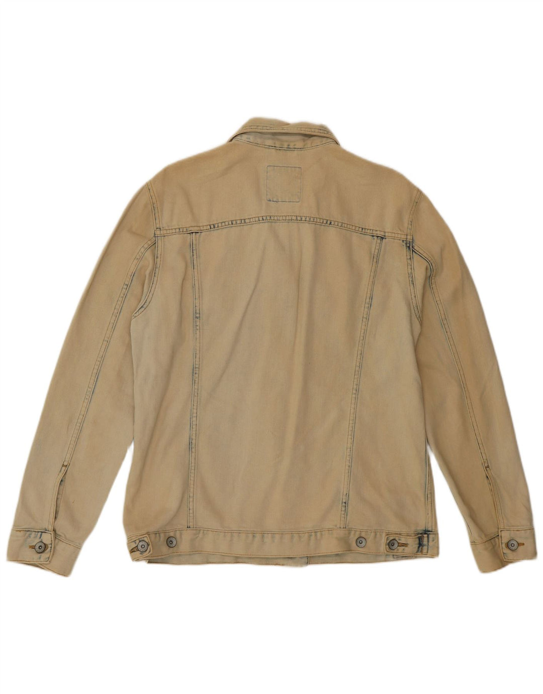 SUPERDRY Dame denimjakke UK 10 Small Beige Bomuld