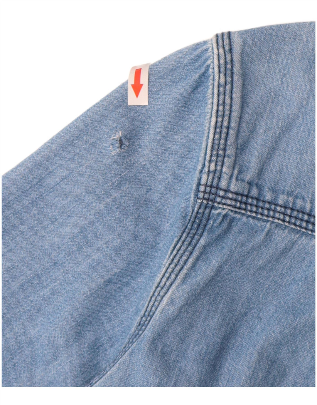 Tommy Hilfiger Herre Denim Skjorte Stor Blå Bomuld