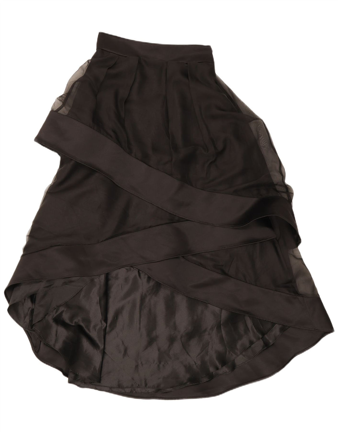 Coast Womens Asymmetrisk Tiered Skirt UK 10 Small W26 Black