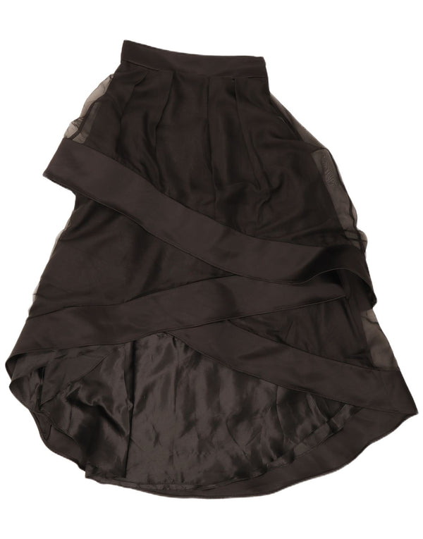 Coast Womens Asymmetrisk Tiered Skirt UK 10 Small W26 Black