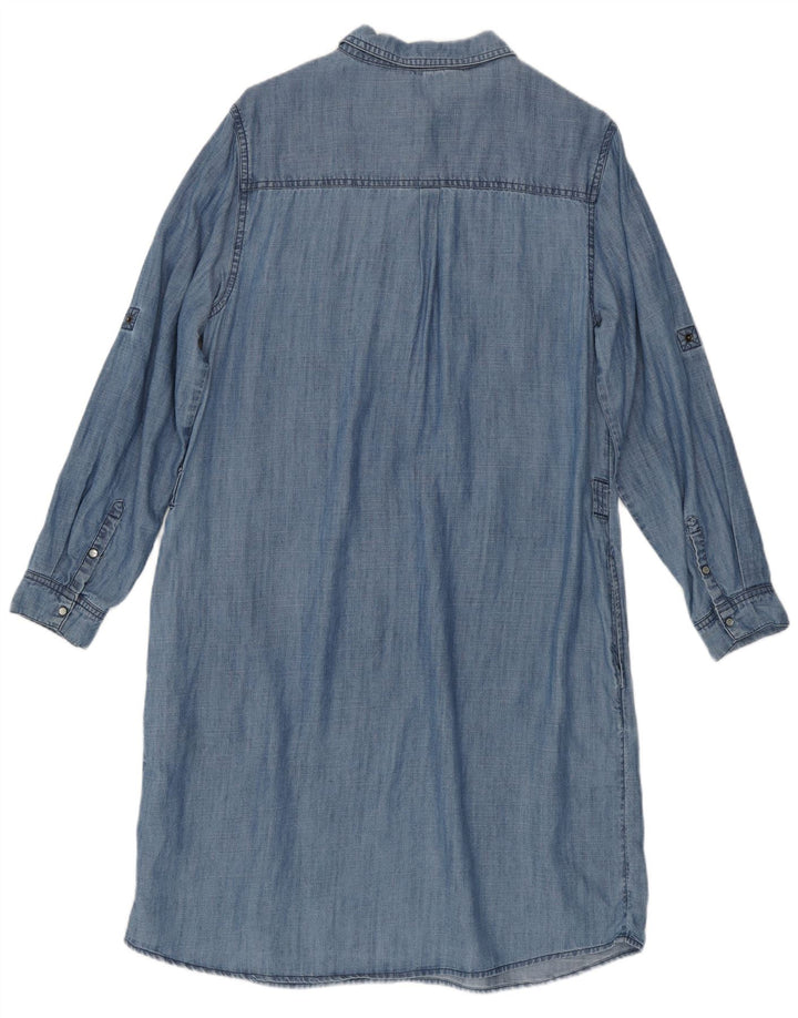 Boden Dame Denim Pullover Skjortekjole UK 16 Large Blue Lyocell
