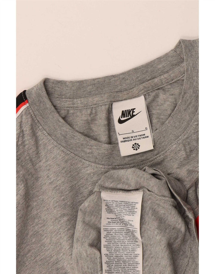 Nike Herre grafisk T-shirt Top Stor grå Colourblock Bomuld