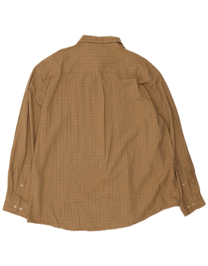 Nautica herre flannelskjorte 2XL beige ternet bomuld