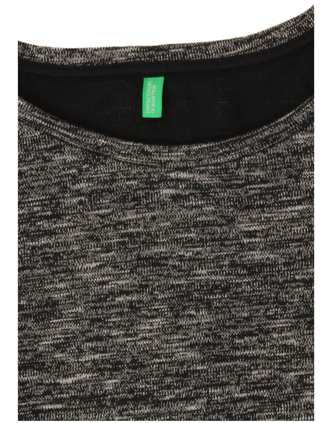 Benetton Dame Longline T-Shirt Top UK 14 Medium Sort Flecked