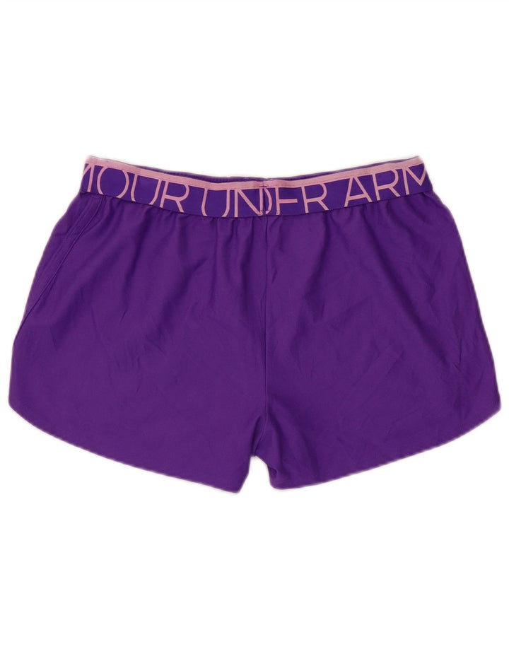 Under Armours grafiske almindelige sportsshorts til kvinder, små lilla
