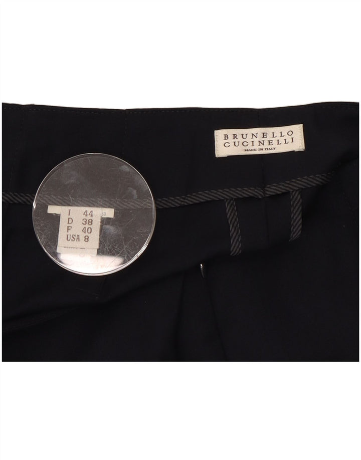 Brunello Cucinelli Damedragtbukser IT 44 Medium W30 L27 Marineblå Clas