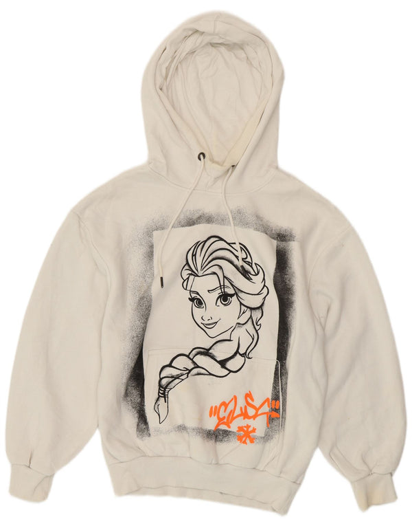ZARA Frozen Graphic Hoodie Jumper UK 10 Small White