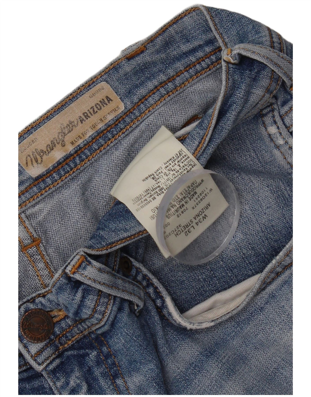 Wrangler Herre Distressed Denim Shorts W34 Large Blue Cotton