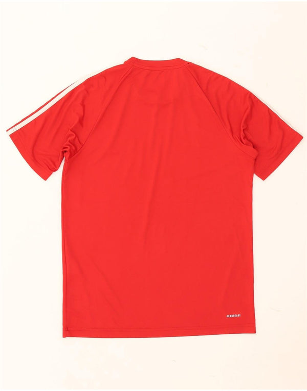 Adidas Herre Aeroready T-Shirt Top Lille Rød Polyester