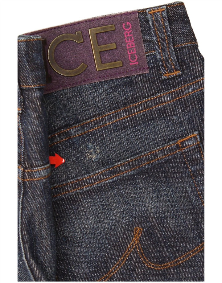 Iceberg Dame Slim Jeans W32 L32 Marineblå Bomuld