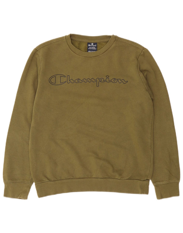 Champion Boys Grafisk Sweatshirt Jumper 13-14 år XL Grøn