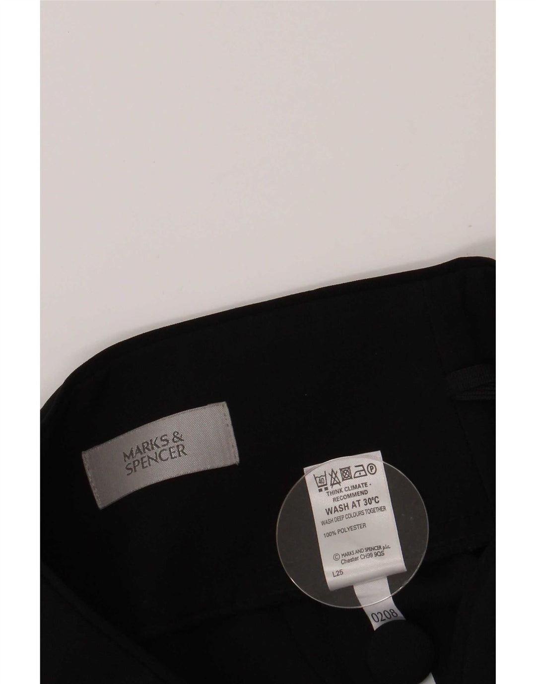 Marks & Spencer Pencil Nederdel til kvinder UK 10 Small W26 Black Polyester