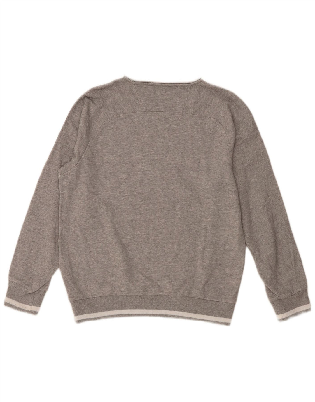 Champion Dame Grafisk Sweatshirt Jumper UK 14 Medium Grey Colourblock