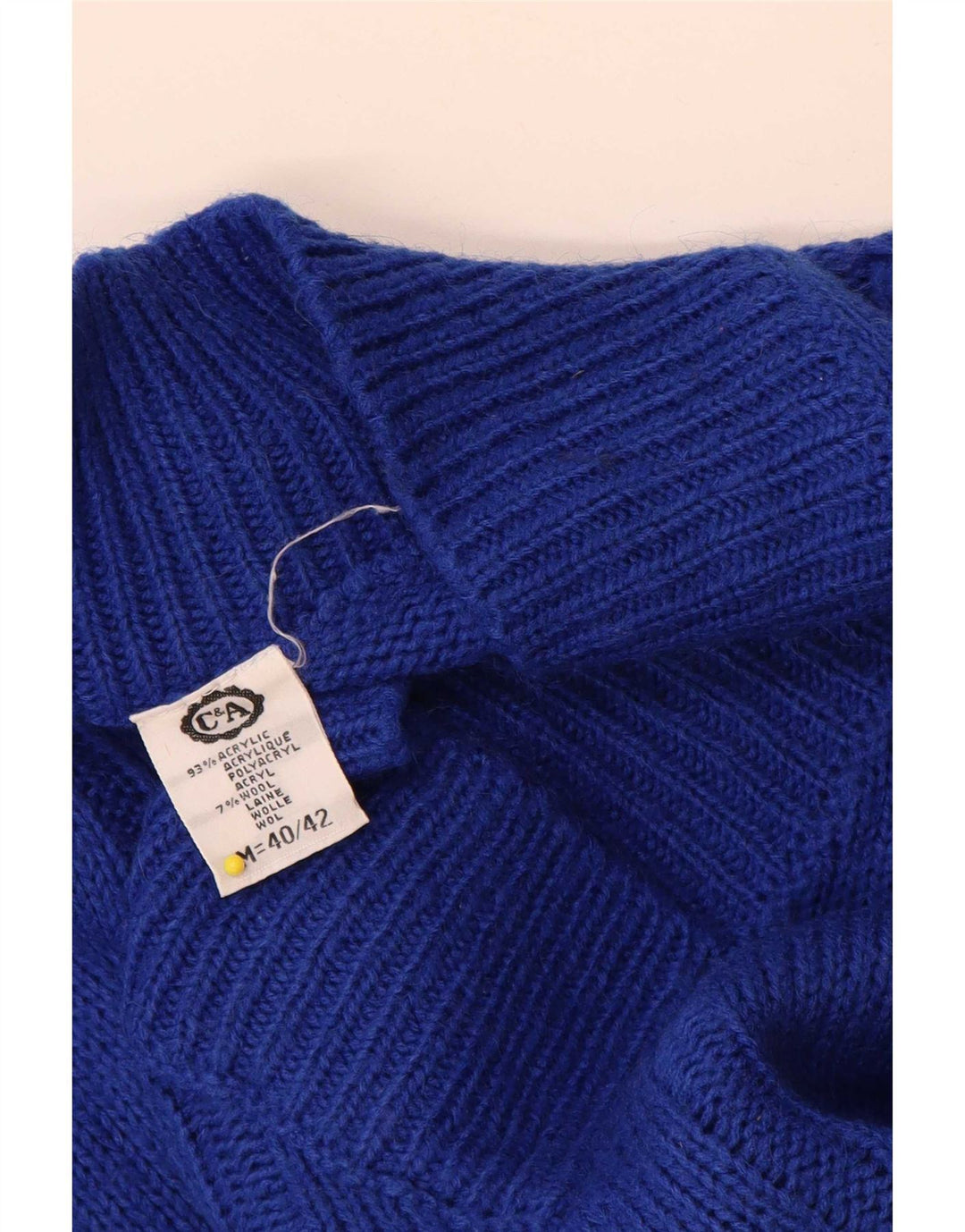 C & A Dame V-hals sweater EU 40/42 Medium Blue Acryl