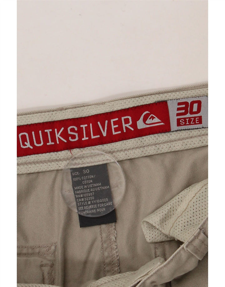 QUIKSILVER Herre Cargo Shorts W30 Medium Grå Bomuld