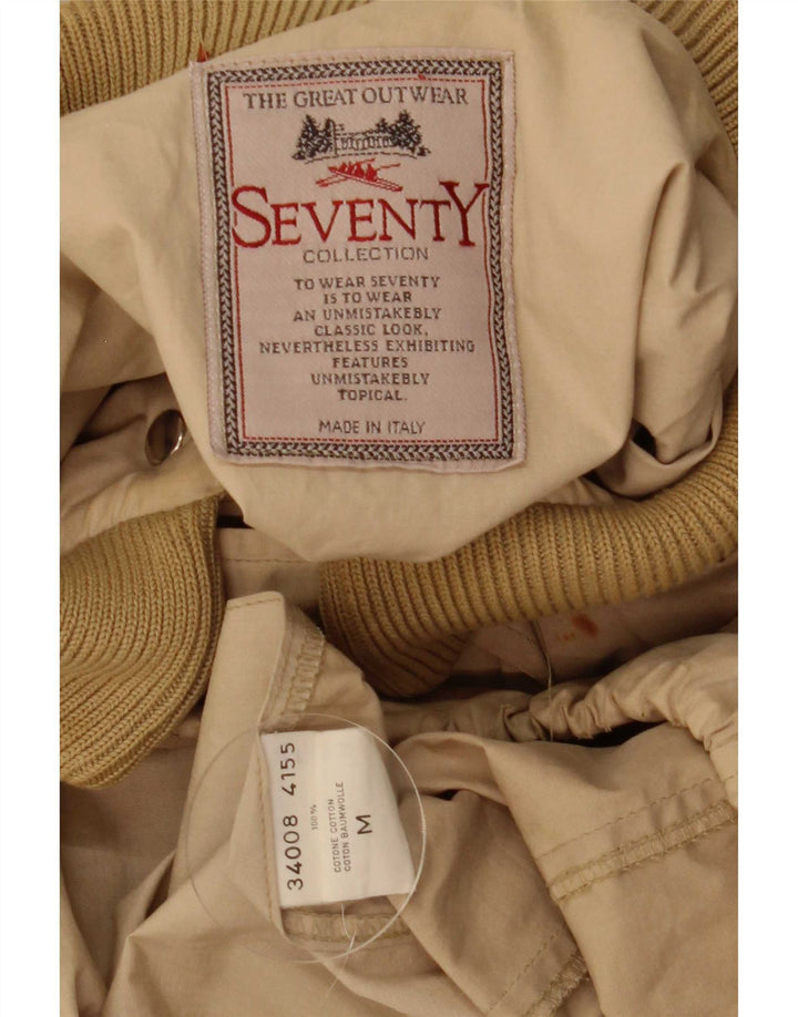 Halvfjerds mænds bomberjakke UK 38 medium beige bomuld