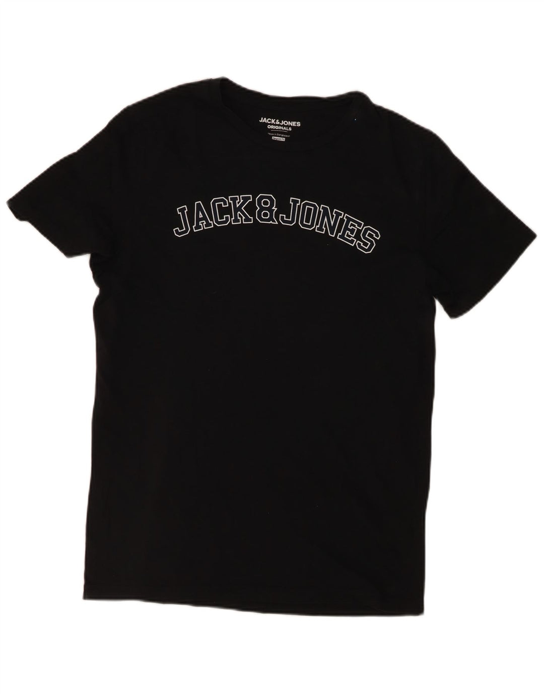 Jack & Jones Herre Regular Fit Grafisk T-shirt Top Medium Sort Bomuld