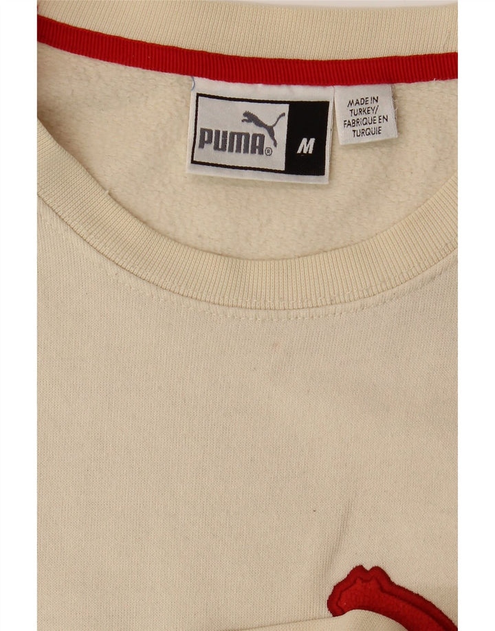 PUMA grafisk sweatshirt til mænd Medium Off White