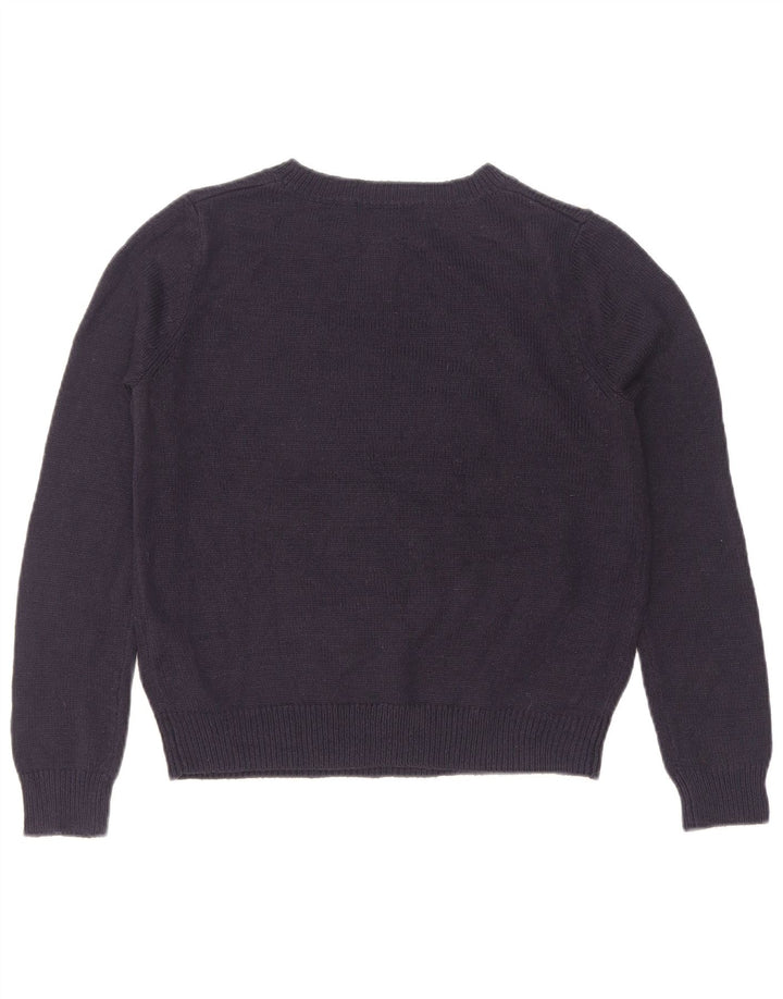 Marks & Spencer Dame Boat Neck Jumper Sweater UK 12 Medium Navy Blue Chri