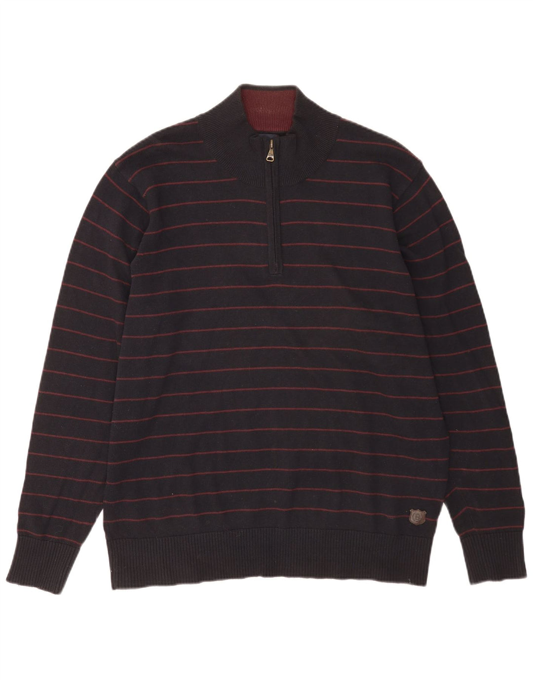 MARKS & SPENCER Sweater med lynlås til mænd UK 41/43 Large Navy Blue