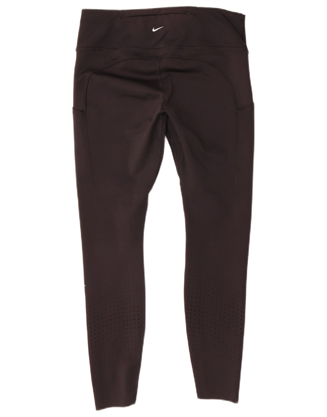 Nike Dame Dri Fit Leggings UK 14 Large Black Polyester