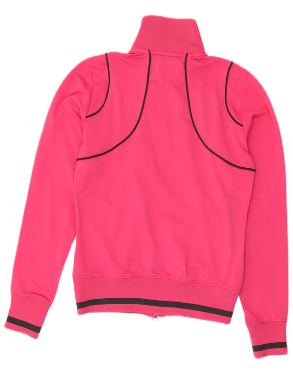 Nike træningsdragt topjakke til kvinder UK 8/10 Small Pink Colourblock Polyester