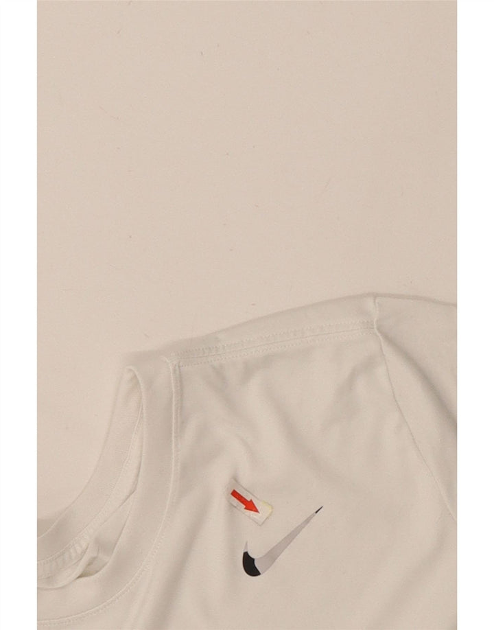 Nike Herre Dri Fit T-shirt Top Medium White Polyester