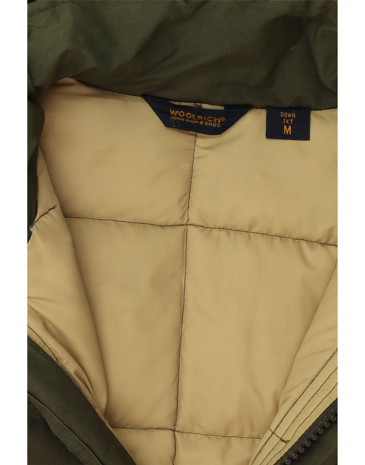 WOOLRICH Mens Hooded Padded Coat UK 38 Medium Green