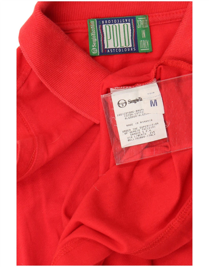 SERGIO TACCHINI ærmeløs poloshirt til kvinder UK 12 Medium rød bomuld