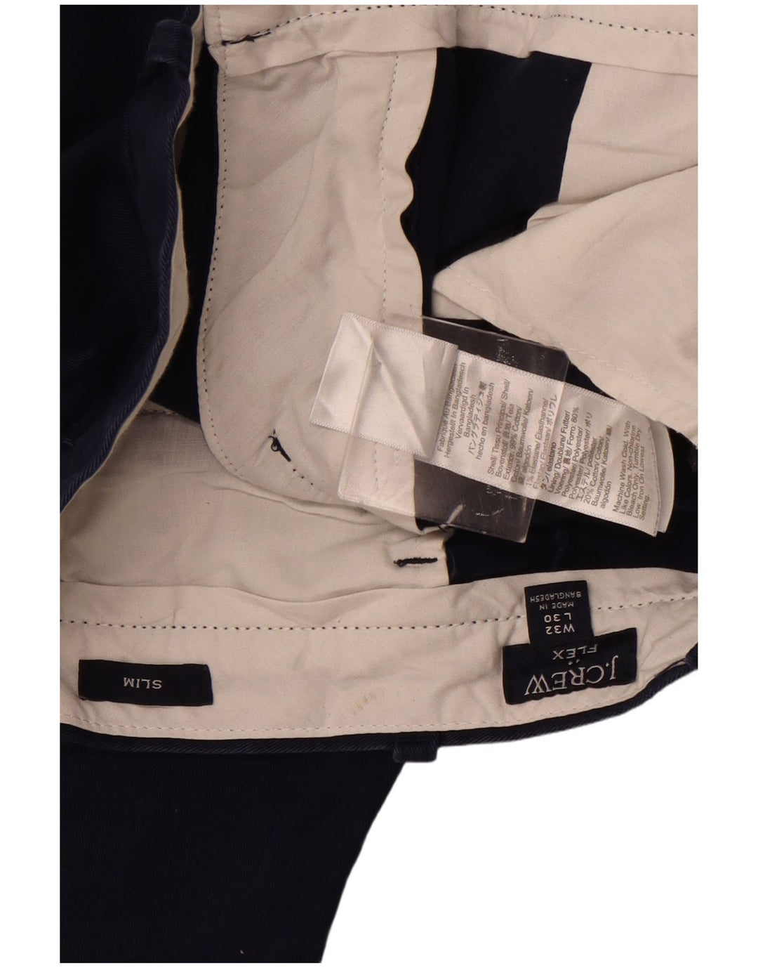 J. Crew Herre Slim Fit Chino Bukser W32 L30 Marineblå Bomuld