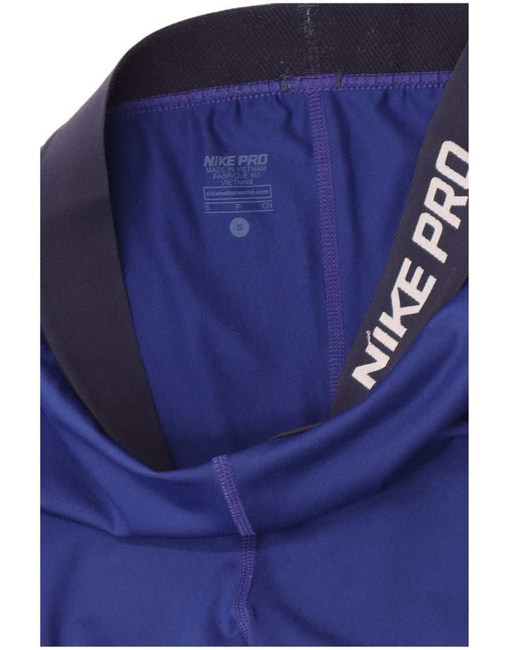 Nike Dame Dri Fit Capri Leggings UK 10 Small Blue