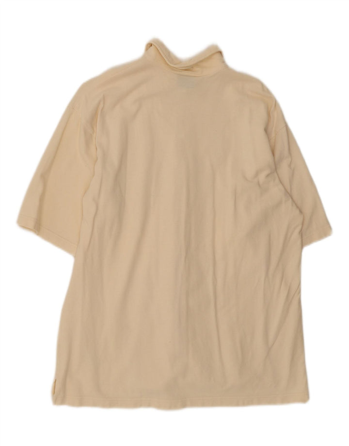 ASICS Mens Short Sleeve Shirt Large Beige Cotton Vintage Asics and Second-Hand Asics from Messina Hembry 