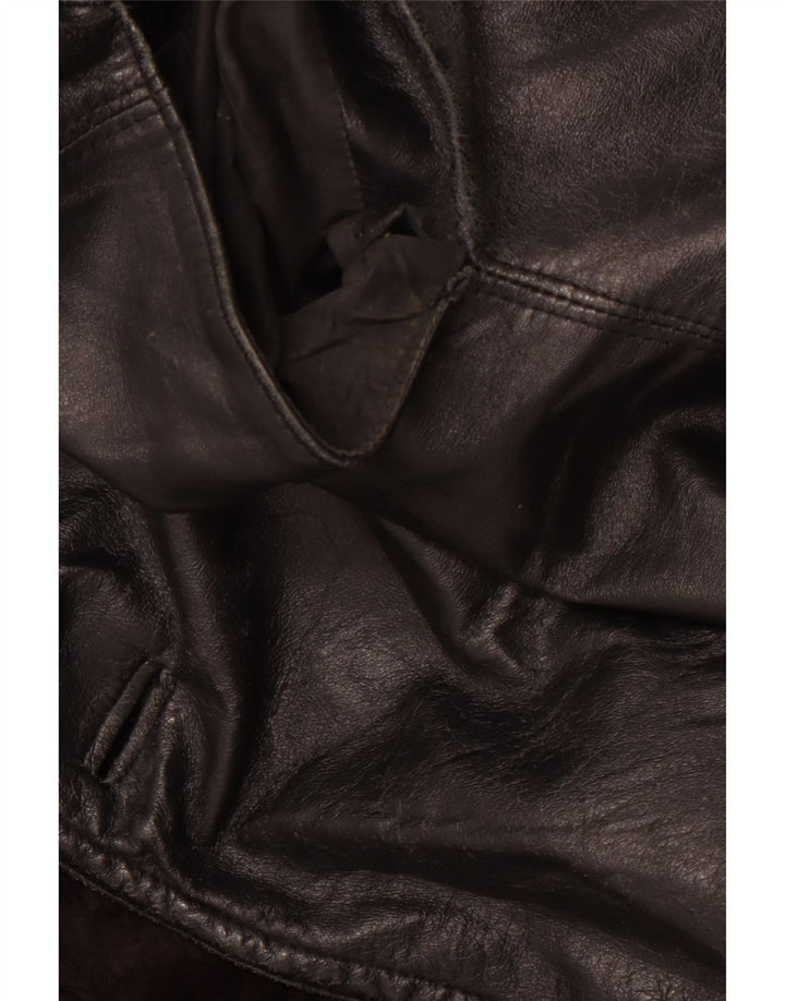 VINTAGE Dobbeltradet overfrakke til mænd UK 40 Large Black