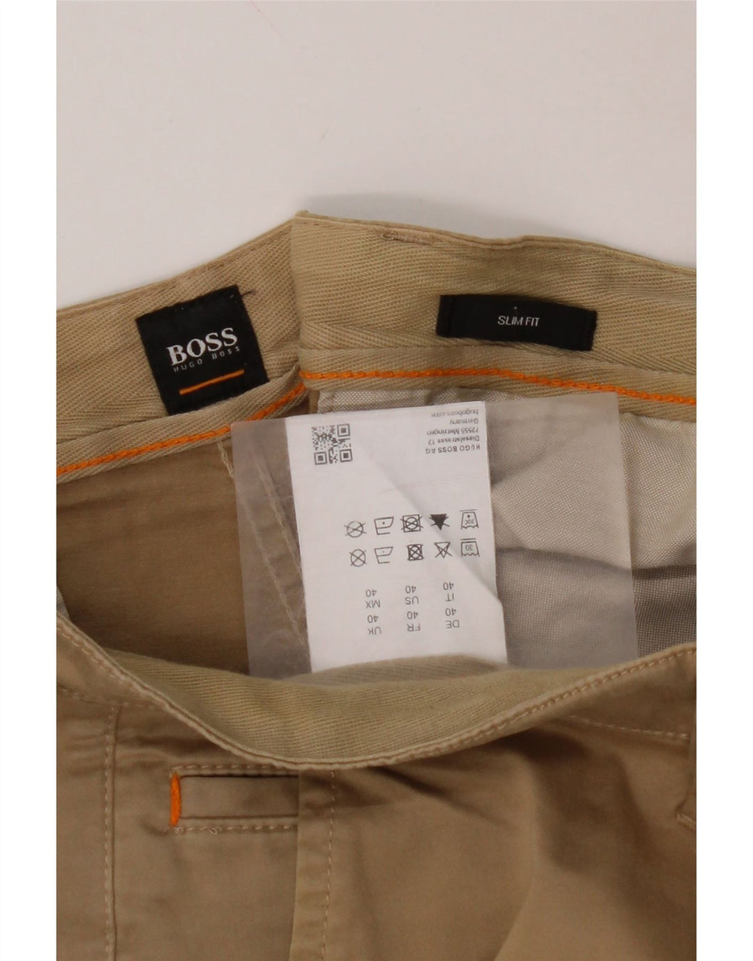 HUGO BOSS Herre Slim Fit Slim Fit Chino Shorts W40 XL Beige Bomuld