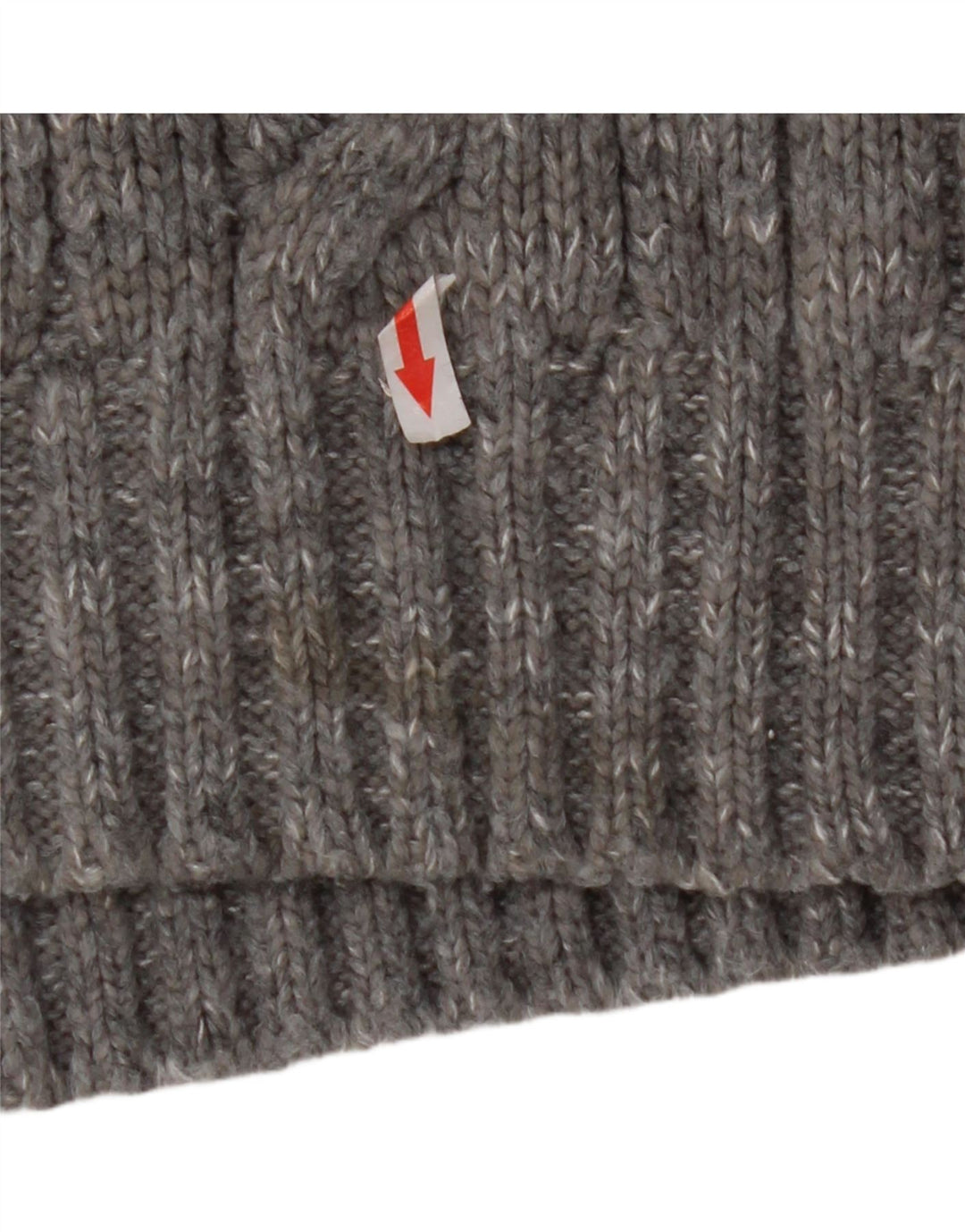 Marks & Spencer Herre sweater med lynlåshals, stor grå flækket akryl