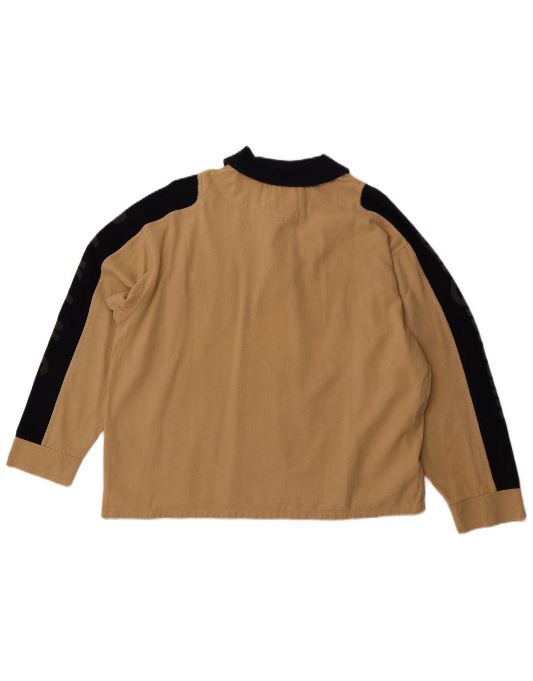 MURPHY & NYE Grafisk rugby poloshirt til mænd Medium Brun Colourblock