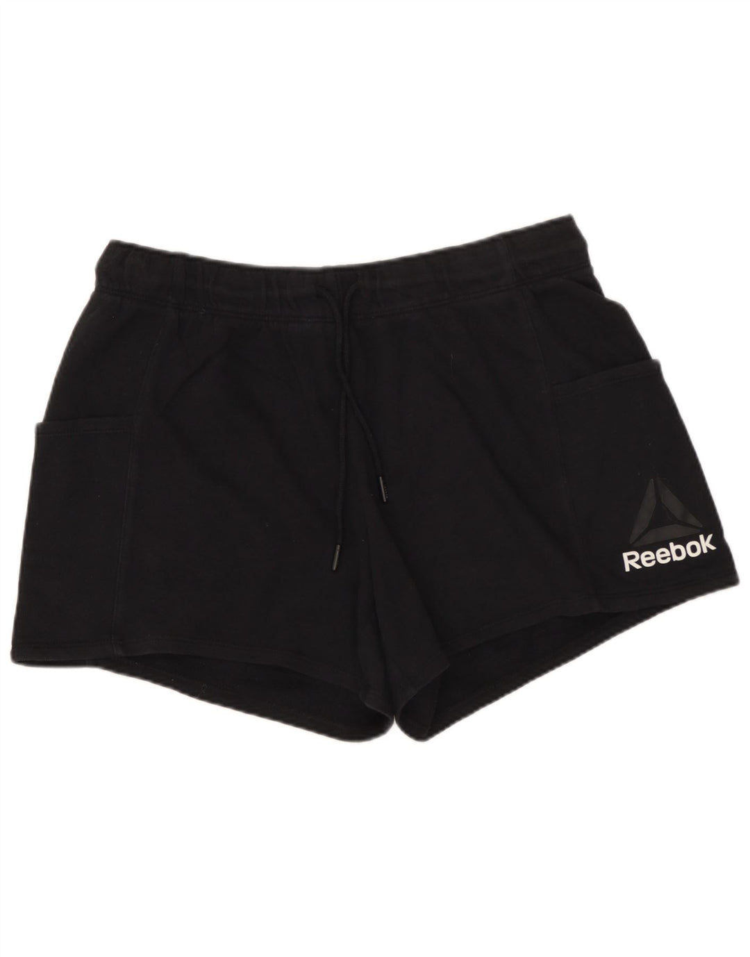 REEBOK sportsshorts til kvinder UK 14 Stor sort bomuld