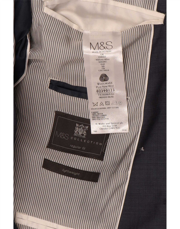 MARKS & SPENCER Herre 2-knaps blazerjakke UK 40 Medium Navy Blue
