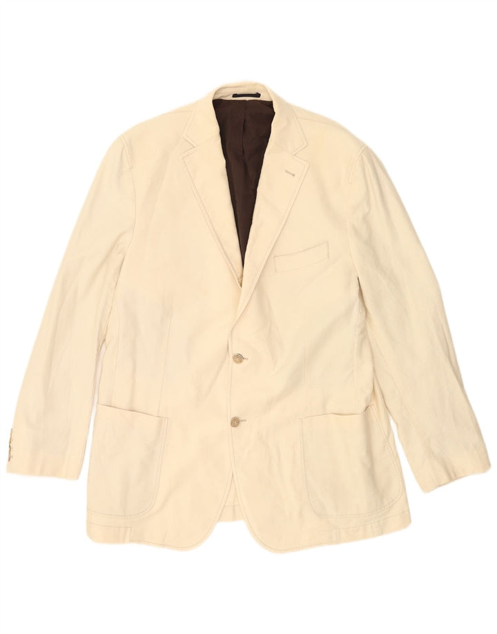 Massimo Dutti Herre 2-knaps blazerjakke EU 56 XL Beige Bomuld